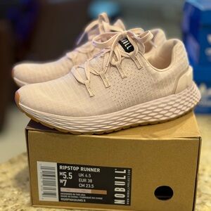 Women’s NOBULL Ripstop Runner Shoes in Light Pink with Gum Soles